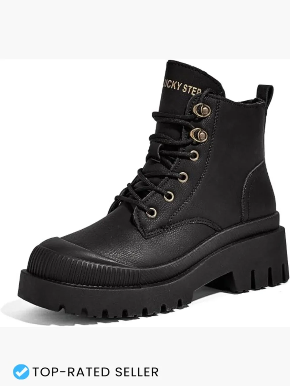 Platform Ankle Boots Chunky Wedge Lug Sole Fashion Combat Zipper Side Booties